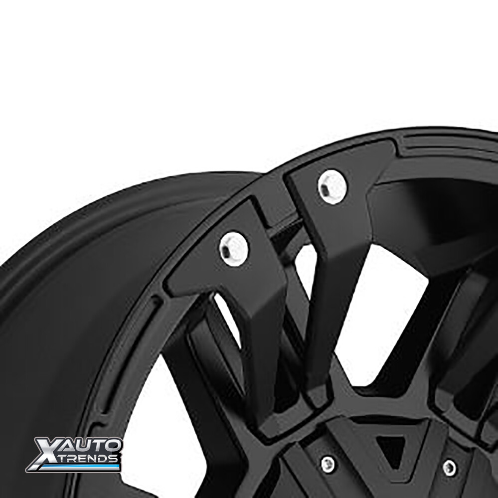 KMC XD Series XD822 Wheel Insert Fins Black 20X9 ET +18 12 Pcs