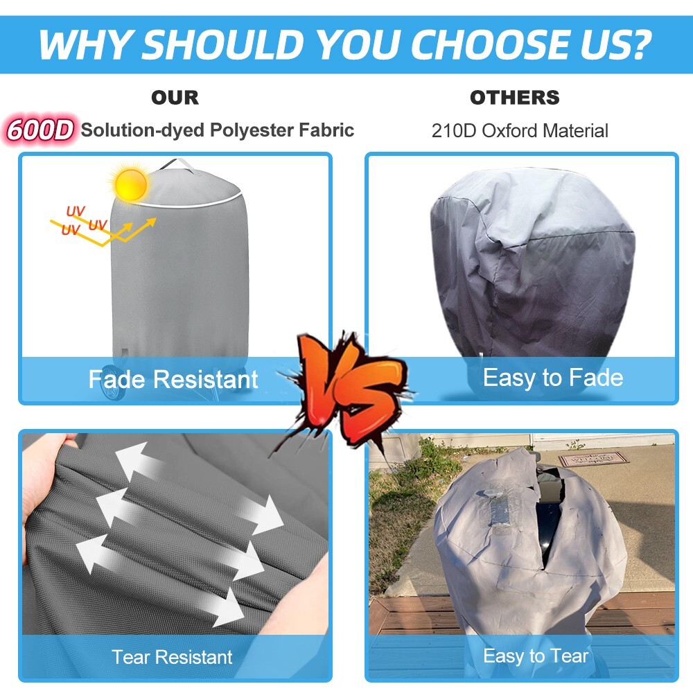 22 Inch Charcoal Grill Cover, er Grill Kettle BBQ Cover with