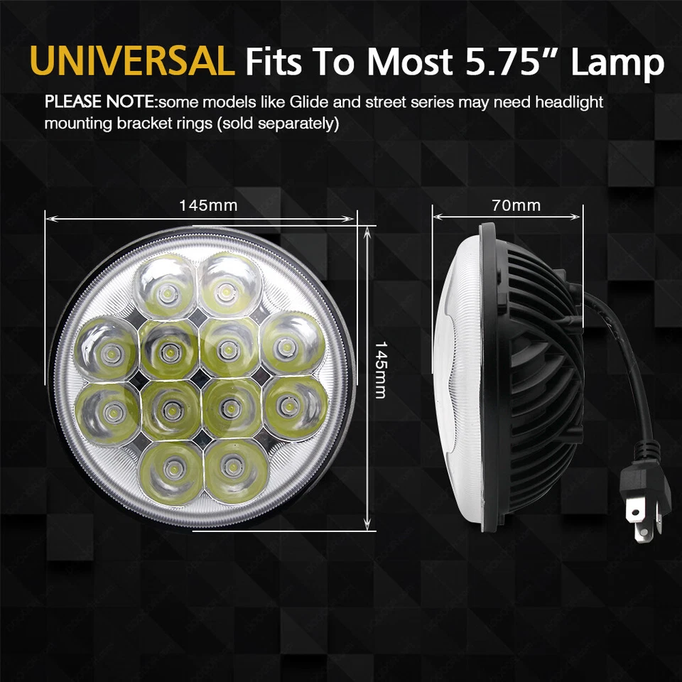 Kit de faros proyectores LED para Volvo VHD 2001-2019 4x 5-3/4" 5,75 pulgadas Foto 4 de 4