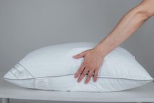 Standard Goose Feather Down Pillow 100 Cotton Cover for Sleeping 1 Pack