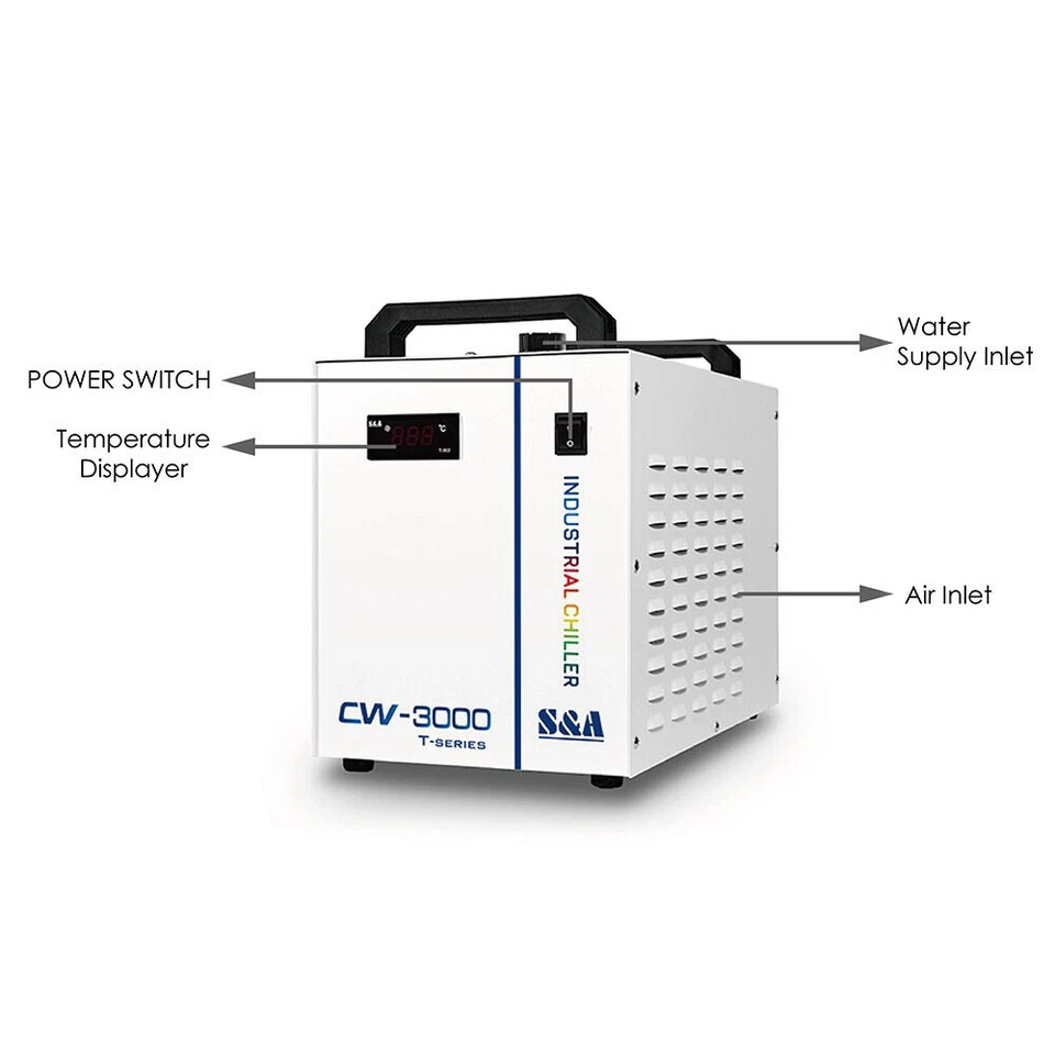 CW3000TG Industrial Water Chiller Co2 Glass Laser Cold Storage Engraving Machine - Image 2 of 4