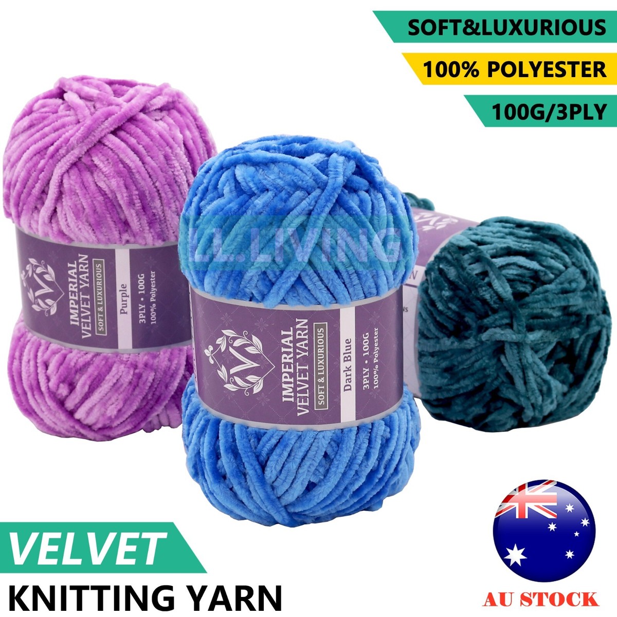 100g Velvet Knitting Yarn Super Soft Chunky Crochet Ball Craft