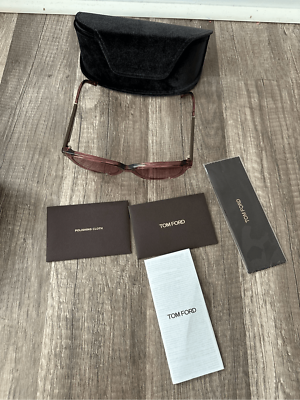 NWT TOM FORD LUCIA PINK TRANSPARENT ACETATE SUNGLASSES $495  display picture 1