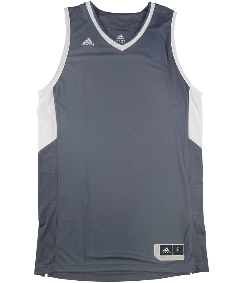 Adidas Mens Team Jersey Tank Top, graywhite, L