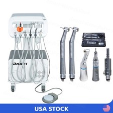 Dental Portable Delivery Unit 4Holes Air Compressor/High Low Speed Handpiece Kit