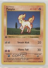 Ponyta Shadowless 1st Ed. Pokemon Base Set #60 1999