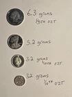 Lot Of Fractional .999 Fine Silver Rounds x 4 Different Sizes And Weights