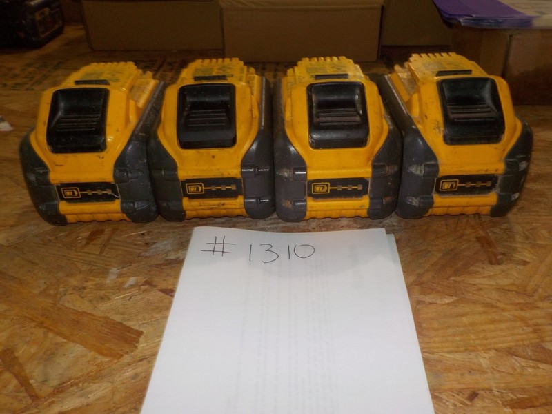 Dewalt 20v Lot 4 9ah Flexvolt batteries for parts/repair # 1310