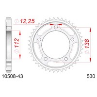 Zahnrad Afam Stahl P530 - Z43 (DIS.10508) Honda 600 CBR F 91/94
