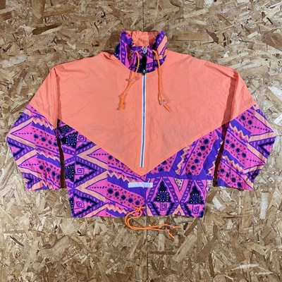 Vintage 90s Ocean Pacific Abstract Pattern Half Zip Pullover 