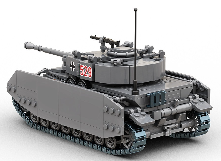 Set De Construction Panzerkampfwagen IV, 985 Pièces, Compatible Lego, Thème WWII