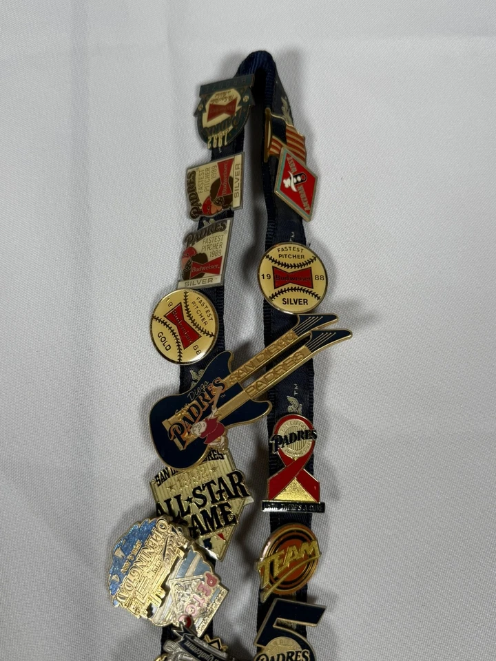 Vintage San Diego Padres Pin Collection Lanyard MLB Baseball All Star 70th 2003 - Image 4 of 4