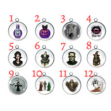 Creepy Cute Halloween Charms Spooky Pendants for Jewelry, Crafts More
