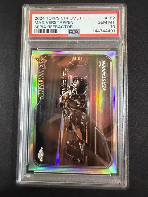 #182 Max Verstappen 2024 Topps Chrome F1 Sepia Refractors