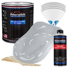 ProductionShop High Gloss Light Gray Acrylic Enamel Gallon Kit, Auto Paint