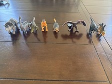 Eight Plastic 4-5 Inch Cute Dinosour Toys