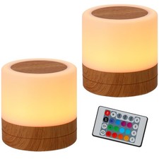 Nursery Night Light for Kids, USB Rechargeable Small Desk Lamp,13 RGB Colors ...