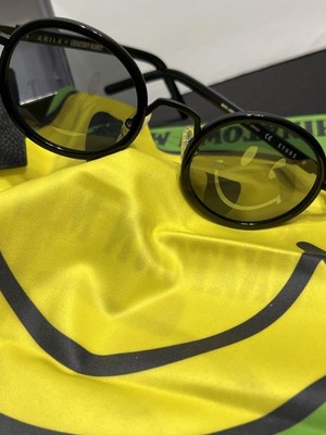 AKILA X Chinatown Market Sunglasses Mens Black Round Ethos Yellow