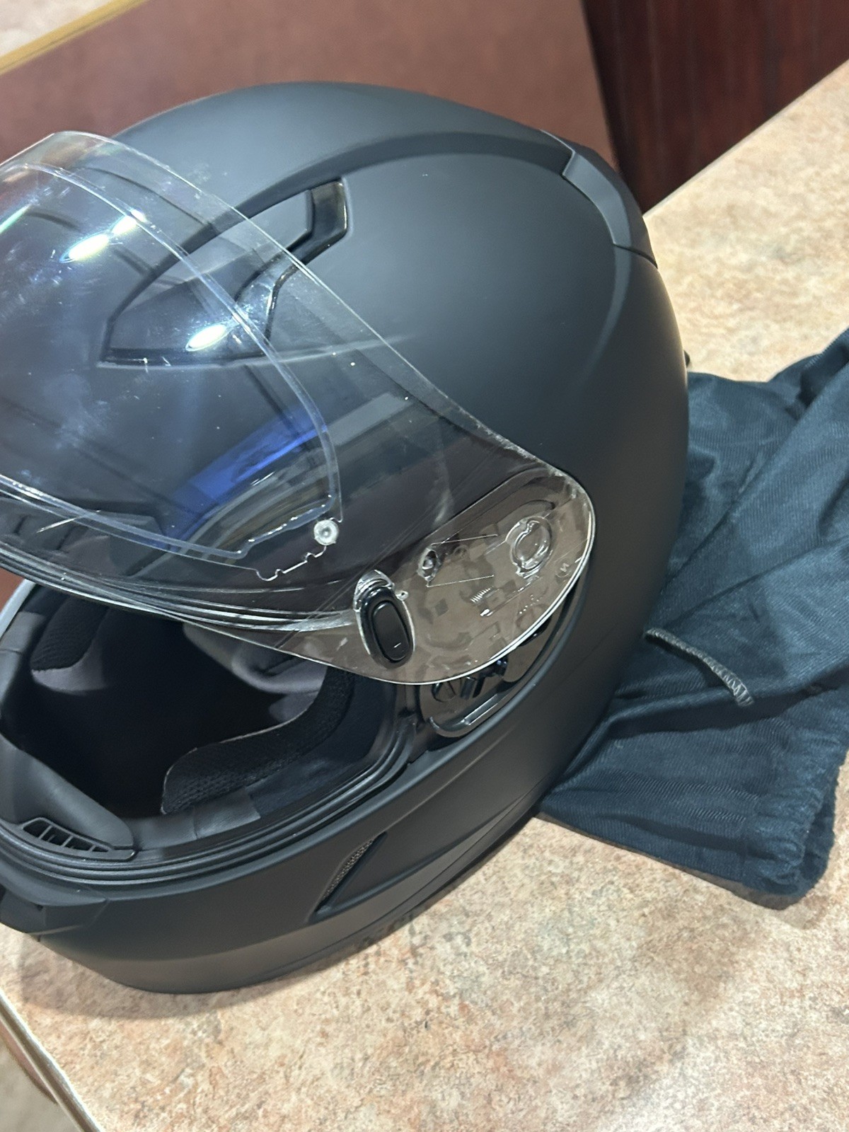 HJC Adult's C10 Motorcycle Helmet Semi-Flat Black Size Mediu