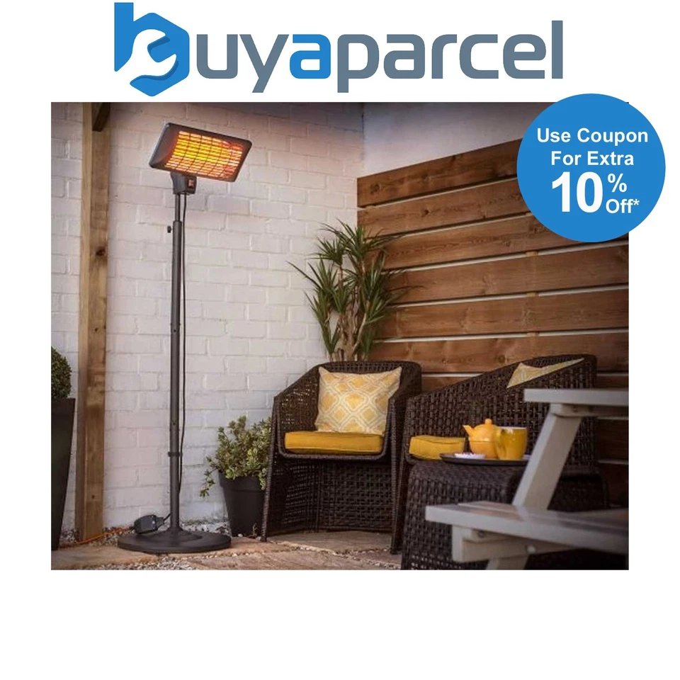 La Hacienda 69526 Free Standing Quartz Electric Outdoor Garden PatioHeater