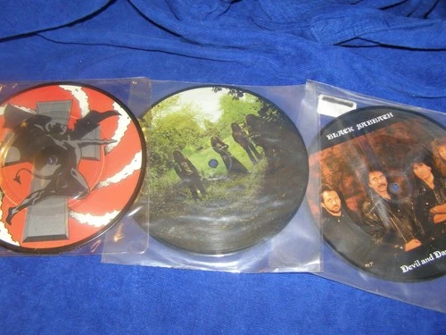 3 Black Sabbath Picture Disc 7" Singles Lot - Paranoid Devil and Daughter  Turn