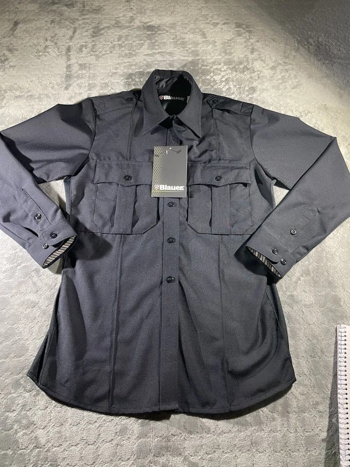 CAMISA AZUL MUJER 8436w MANGA CORTA RAYÓN SUPERCAMISA CREMALLERA NEGRA 34 REG Foto 3 de 4