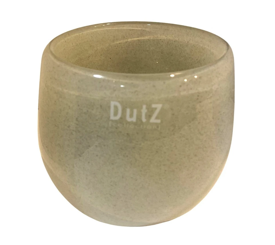 Dutz Collection handgefertigte Glasvase hellgrau klein europäisches Design 5" hoch - Bild 3 von 4