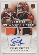 2013 Panini Momentum Combo Materials Signatures Prime 1/25 Tyler Eifert Auto u6m