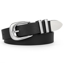 Leather Belt Fashion Leather Waist Belt for Pants Jean Ladies Western Thin Be...