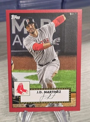 JD Martinez 2021 Topps 1952 Topps Redux Red /70 #T52-12 Boston Red Sox