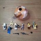Star Wars Lego Minifigures Lot Of 6 With Tattoine Lego Storage Ball Plus Weapons