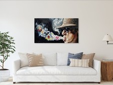 Hommage Udo Lindenberg mit Comic Icons Pop Art Street Art 120x70 cm Acrylglas