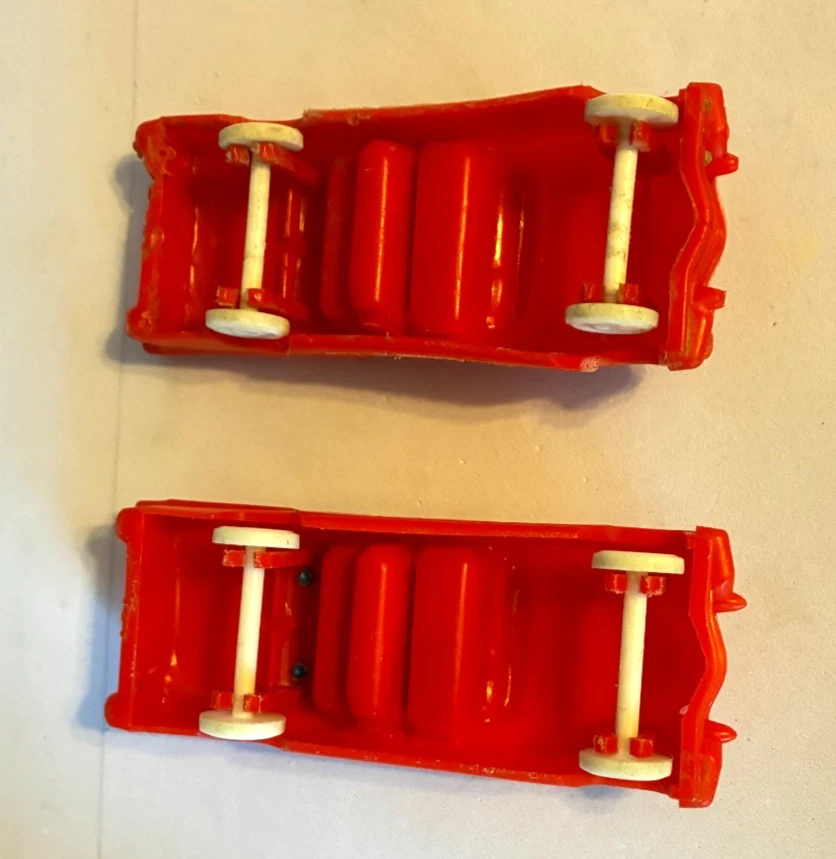 Processed Plastics 2 CADILLAC ELDORADO Convertible Red WHITE WHEELS Vintage - Image 4 of 4
