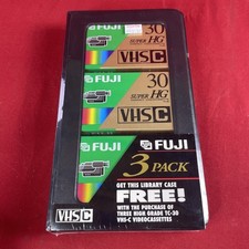 Fuji VHS-C TC-30 Super HG Compact Camcorder Blank Tapes Brand New Sealed 3 Pack