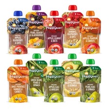 Happy Baby Organics Stage 2 Baby Food Pouches Gluten Free Vegan  Healthy Snack