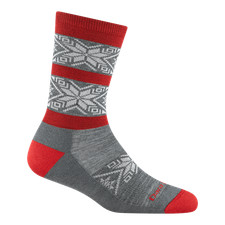 Darn Tough 6129 Gray Women's Elsa Crew Lightweight Lifestyle Socks Fun Wool USA