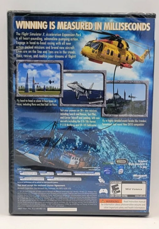 Microsoft Flight Simulator X: Acceleration Expansion Pack (PC DVD, 2007) NEW - Image 2 of 2