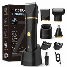 Manscape Body Trimmer Men 3 in 1 Pubic & Nose & Beard Shavers for Men IPX7