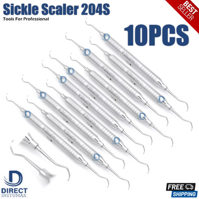Sickle Scaler 204s Dental Hand Instruments Pro Periodontal Hygiene Pick Tool CE