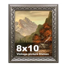BSRHOME 8x10 Vintage Ornate Antique Picture Frame for Tabletop or Wall Mount