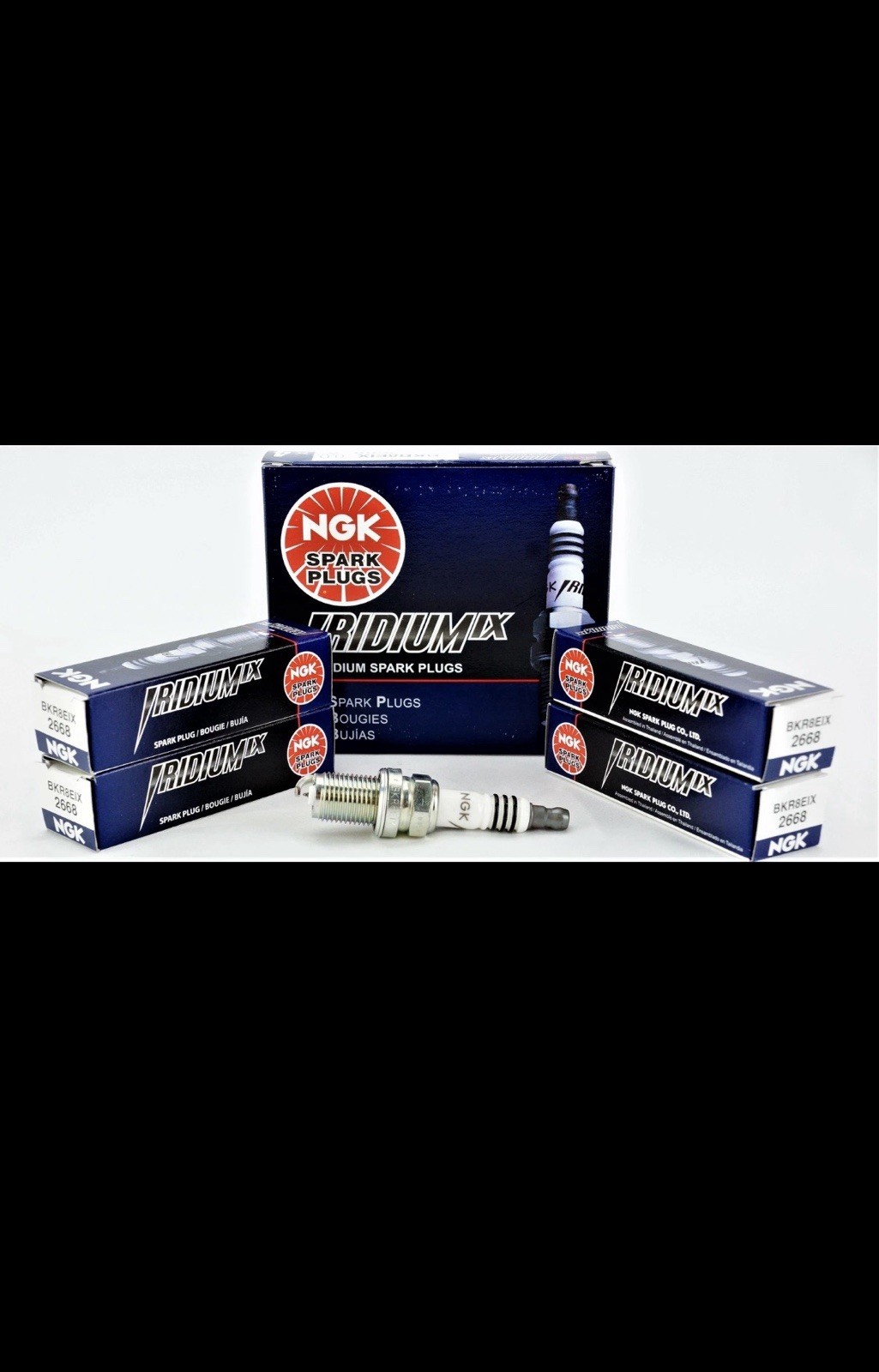 Set of 4 Genuine NGK 2668 - Iridium IX Spark Plugs BKR8EIX