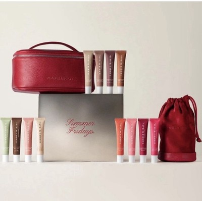 Summer Fridays Lip Butter Voult All 12 Flavors Plus Two Make Up Bags Brand New