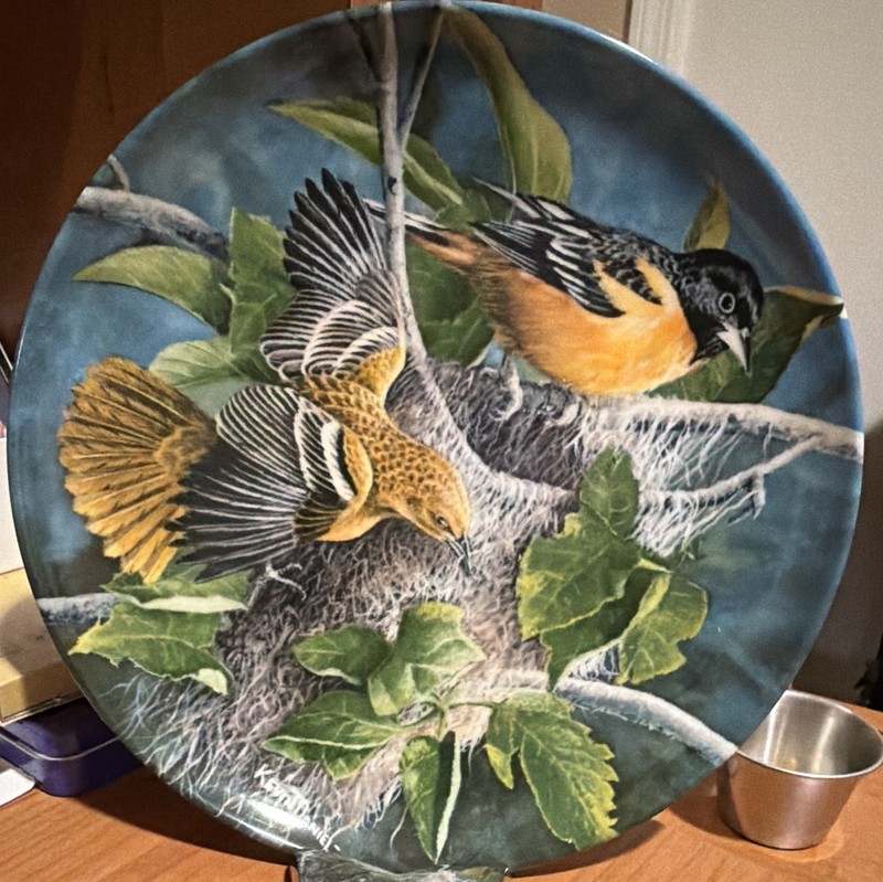 Knowles Baltimore Oriole 1985 Collector Plate Birds of Your Garden Fine China