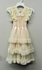 Dollcake She's a Lady Dress Pink size 4 Tiered Tulle NWT with Belt