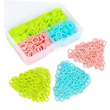 380 Pieces Colorful Knitting Stitch Markers Rings, Stitch 3 colors/380pcs
