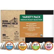 San Francisco Bay Compostable K-Cup Coffee Pods Variety Pack 40 Ct Medium Roast