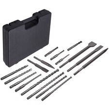 17 Pc Sds Plus Rotary Hammer Bits Drill Bit & Chisel Groove Concrete Masonry SDS