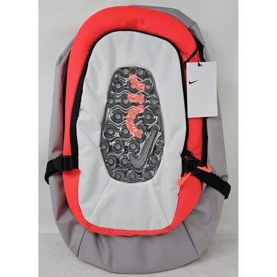 Nike Air Max Men's Bubble Backpack Gray/Red/Black, 15'' Laptop School Bag, NWT