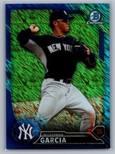 2016 Bowman Chrome #BCP164 Wilkerman Garcia New York Yankees Blue Shimmer