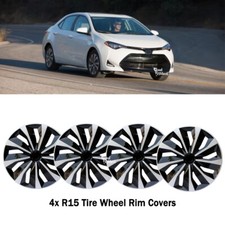Set of 4 15" Hub Caps Fit R15 Tire Wheel Rim Covers For Toyota Corolla 2003-2022